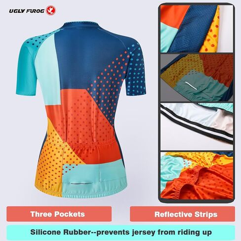 UGLY FROG FBA25 Women's Cycling Jersey Short Sleeve MTB Bike Clothing Road Bicycle Shirts Shorts Padded Pants in Saudi Arabia