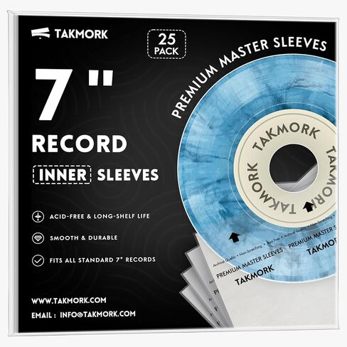 Vinyl Record Inner Sleeves: 12" Anti-Static Rice Paper LP Sleeves Album Record Acid-Free Clear Protective Sleeves for Vinyls Storage, 25pcs in Kuwait