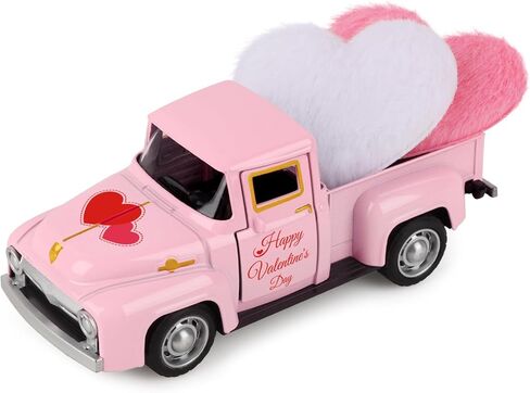 Lavender Metal Truck with Lavender Bouquet, Elegant Farmhouse Country Home Kitchen Tiered Tray Decorations - Purple Vintage Pickup Mini Table Decorations (Purple) in Kuwait