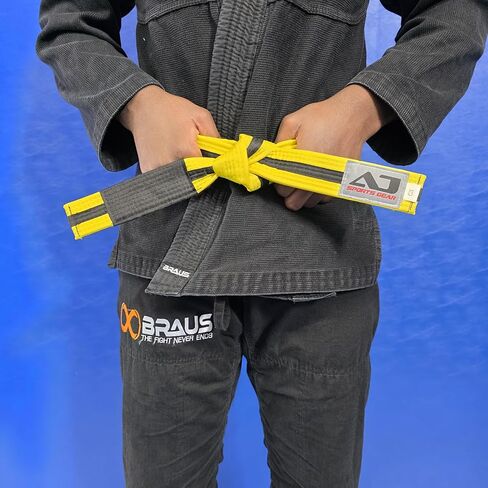 حزام BJJ - حزام جيو جيتسو البرازيلي للمنافسة مع خطوط التصنيف - جيو جيتسو للبالغين والأطفال in Kuwait