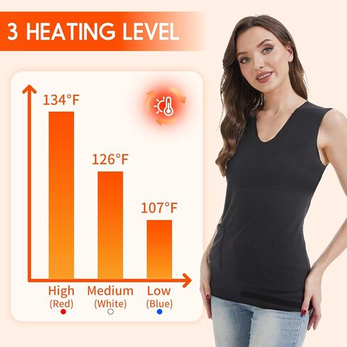 2 Pack Heated Vest,Without Battery, 3 Heating Area Heated Vest Womens of Warm Base in Saudi Arabia