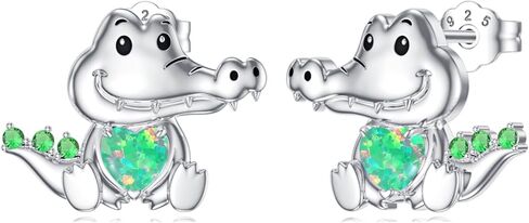 أقراط قضاعة البحر من الفضة الإسترليني عيار 925 أقراط أوبال زرقاء قضاعة أقراط على شكل حيوان لطيف هدايا مجوهرات للنساء in Kuwait