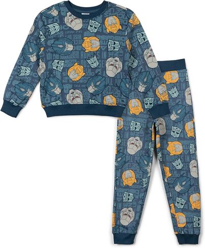 Transformers Fleece Pullover Sweatshirt and Jogger Pants Outfit Set Toddler to Big Kid Sizes (3T - 14-16) in Saudi Arabia