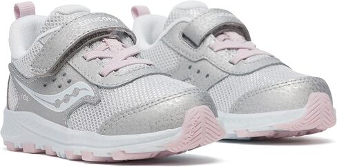 حذاء رياضي Saucony Ride Jr، رمادي/أحمر/كحلي، مقاس 8 مقاس أمريكي للجنسين الصغار in Saudi Arabia