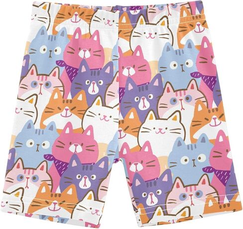 CaTaKu Girls Bike Shorts Cotton Cartwheel Shorts for Girls Toddler Clothes Size 4-10Y in Saudi Arabia