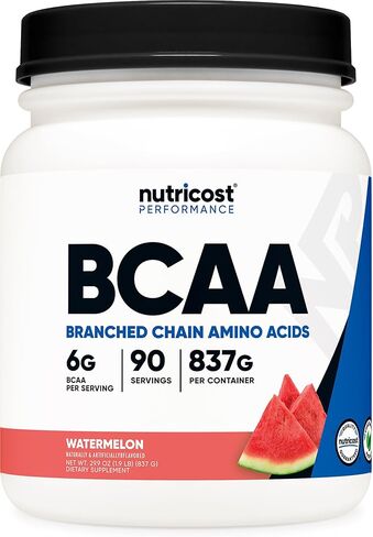 Nutricost BCAA Powder (Watermelon, 90 Serv) - Optimal 2:1:1 Ratio in Saudi Arabia