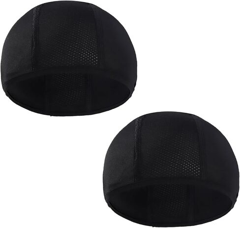 Skull Cap Helmet Liner Beanie Hard Hat Sweatband Mesh Ventilation Running Cycling Hat Helmet Liner for Men Women Black in Saudi Arabia