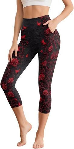 Forest Mushroom High Waisted Leggings for Women, Colorblock Cow Seamless Tights Galaxy Yoga Pants for Workout Sport in Kuwait