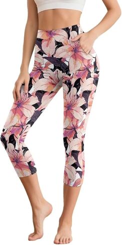 Forest Mushroom High Waisted Leggings for Women, Colorblock Cow Seamless Tights Galaxy Yoga Pants for Workout Sport in Kuwait