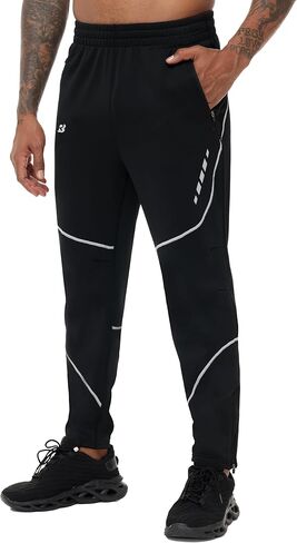 Roadbox Men's Mountain Bike Pants, Winter Thermal Fleece Lined Waterproof Windproof Cycling Pants for Cold Weather MTB in Saudi Arabia