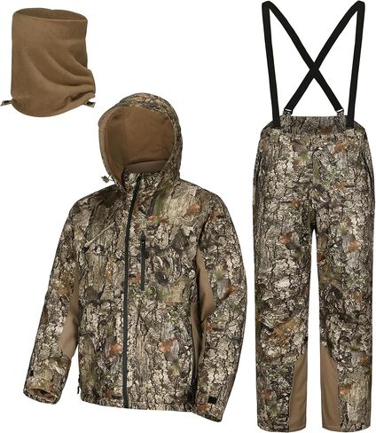 UIIHUNT Hunting Clothes for Men with Fleece Lining: Safety Strap Compatible Water Resistant Silent Hunting Jacket and Pants in Saudi Arabia