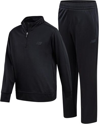 New Balance Boys Pants Set - 2 Piece Tech Fleece Boys Quarter Zip Pullover and Jogger Sweatpants with Pockets (Sizes: 8-16) in Saudi Arabia