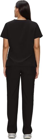 Scrubs for Women Set, Medical Women Scrubs, V-Neck Top and Straight Leg Pants with 11 Pockets (Relaxed Fit) in Saudi Arabia