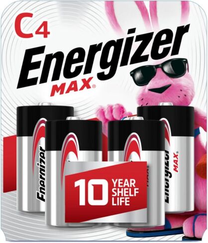 Energizer D Batteries, Max Premium D Cell Batteries Alkaline, 4 Count in Saudi Arabia