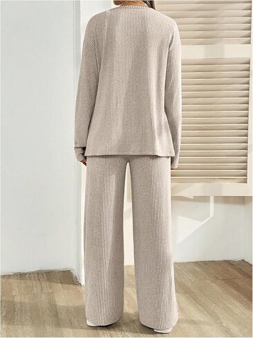 MakeMeChic Women's Maternity 2 Piece Pajama Set Button Up Long Sleeve Pants Lounge Sets in Saudi Arabia