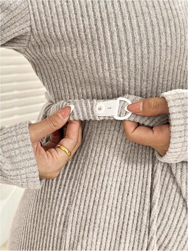 MakeMeChic Women's Maternity 2 Piece Pajama Set Button Up Long Sleeve Pants Lounge Sets in Saudi Arabia