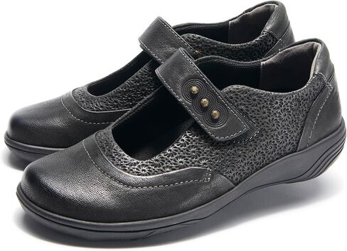 حذاء Hälsa Footwear النسائي Aloe Mary Jane - حذاء رسمي مريح من الجلد لتقويم العظام للنساء، تصميم حزام قابل للتعديل مع نعل داخلي مبطن in Kuwait
