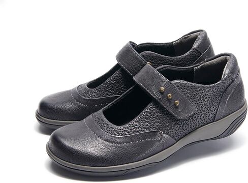 حذاء Hälsa Footwear النسائي Aloe Mary Jane - حذاء رسمي مريح من الجلد لتقويم العظام للنساء، تصميم حزام قابل للتعديل مع نعل داخلي مبطن in Kuwait