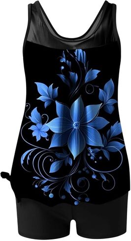 Tankini Swimsuits for Women Two Piece Floral Swimsuits Tank Top with High Waisted Tummy Control Shorts Bathing Suits in Saudi Arabia