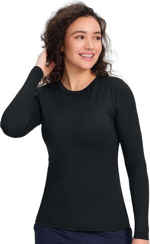 مجموعة من 3 قمصان داخلية للنساء من COZYFIT بأكمام طويلة - تي شيرت مريح للفرك السفلي in Kuwait