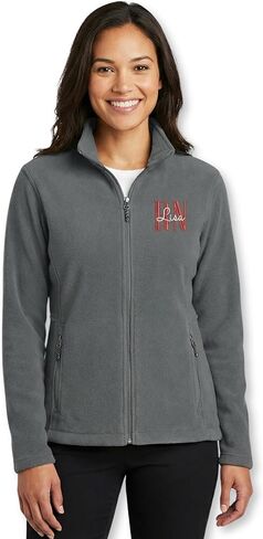 COUPLEHOODIES Custom Nurse Embroidered Zip Up Fleece Jacket with Name – Gift for Nurses, Healthcare workers or Medical Staff in Saudi Arabia