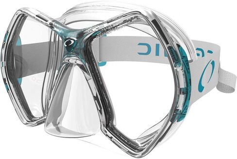 Oceanic Aeris Cyanea Silicone Scuba Diving Mask - Clear Frame - Sea Foam Accent in Kuwait