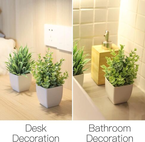 Der Rose 2 Pack Small Fake Plants Mini Artificial Potted Plants for Table Desk Home Laundry Room Bathroom Office Decor in Saudi Arabia