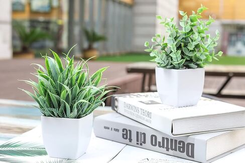 Der Rose 2 Pack Small Fake Plants Mini Artificial Potted Plants for Table Desk Home Laundry Room Bathroom Office Decor in Saudi Arabia
