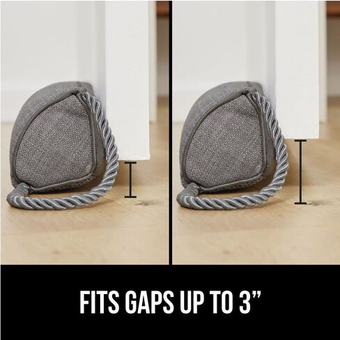 GORILLA GRIP Door Draft Stopper for Bottom of Doors, Sweep Weather Stripping Seal Noise, Cold Air Blocker, Soundproofing, Warm Air Sealer, Easy Install Gap Filler, Home Essentials, 32 Inch, Gray in Kuwait