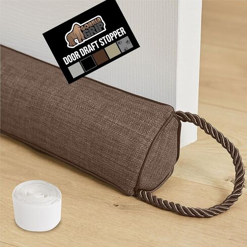 GORILLA GRIP Door Draft Stopper for Bottom of Doors, Sweep Weather Stripping Seal Noise, Cold Air Blocker, Soundproofing, Warm Air Sealer, Easy Install Gap Filler, Home Essentials, 32 Inch, Gray in Kuwait