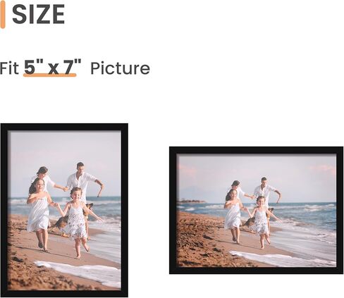 مجموعة إطارات صور upsimples مقاس 5 × 7 مكونة من 3 قطع، مصنوعة من زجاج عالي الدقة لإطارات سوداء مقاس 5 × 7، وإطار صورة رفيع على الحائط وسطح الطاولة لديكور المنزل in Saudi Arabia