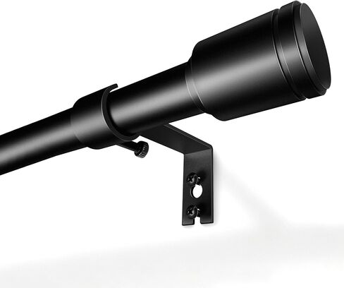 5/8" Diameter Curtain Rods 30-90 Inch, for 30-84 Inch Windows, Adjustable Splicing Black Curtain Rods for Windows with Brackets, Window Rod Long Small Curtains Rod in Kuwait