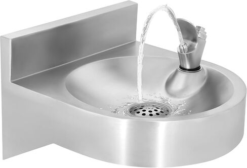 نافورة مياه للشرب مثبتة على الحائط، حجم صغير مع مخرج مياه بنقرة واحدة، مصنوعة من الفولاذ المقاوم للصدأ للاستخدام الداخلي والخارجي في المدارس وصالات الألعاب الرياضية والحدائق in Kuwait