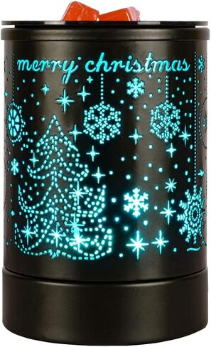 Fragrance Wax Melts Warmer with 7 Colors LED Changing Light Classic Black Forest Design Scent Oil Candle Warmer for Home Black Forest in Saudi Arabia