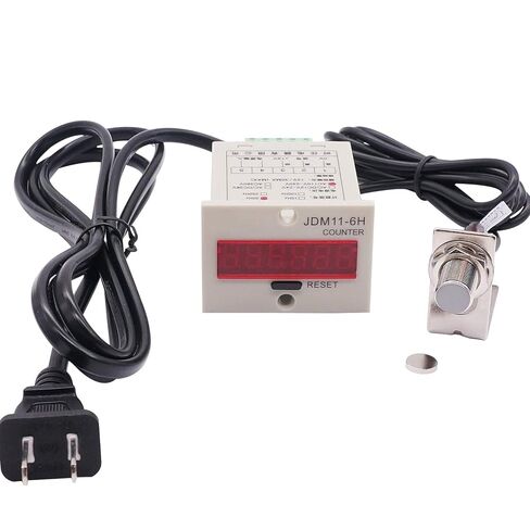 TWTADE/Infrared Wireless Visitor Counter 110-220VAC LED Auto Display Digital Counter 0-999999 6 Digits Count Mall People Flow + Photoelectric Switch Sensor Distance 2m NPN NO + Reflector + Holder in Kuwait