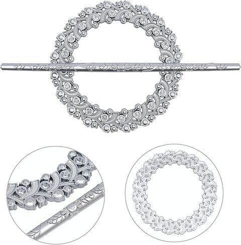 GFOZIOG Crystal Curtain Tiebacks, Gold Plastic Holdbacks with Mounting Rod, Decorative Design with 20 Crystals, 7.6x4.52 Inch, 2 Pack (Silver) in Saudi Arabia