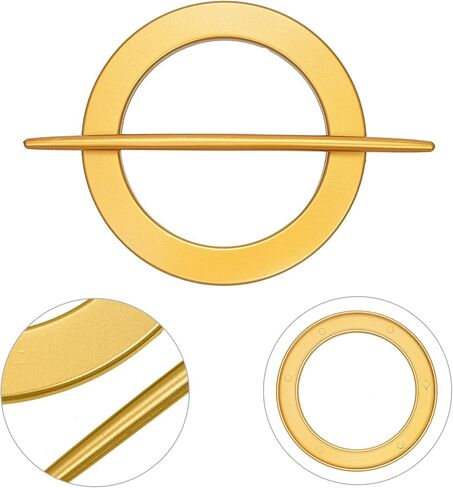 Elegant Retro Style Curtain tie, 2-Piece Set - Decorative Plastic fixator, Suitable for Living Room, Bedroom, Office Decoration (Golden) in Saudi Arabia