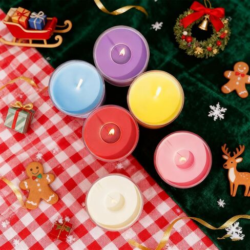 Christmas Candles for Women 12 Pack Candles for Home Scented Winter Holiday 240Hours Small Natural Soy Wax Candle Bulk Mini Candle Gift Set for Men Women Holiday Christmas New Year Winter Décor in Saudi Arabia