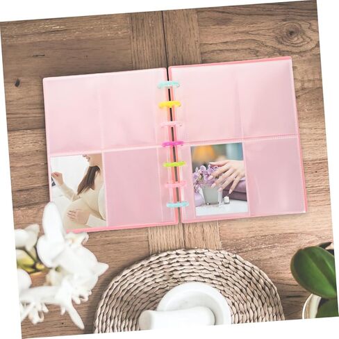 Photo Album for Instant Camera Compact Page Card Storage Lightweight Portable for Weddings Birthdays and Growth Memories Decorative Design with Transparent Inserts in Saudi Arabia