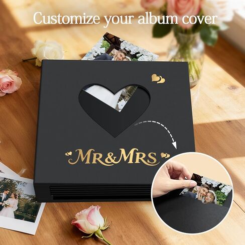 Barsone Linen Wedding Photo Album 4x6 with 400 Pockets(Large Capacity Customizable Memory Book, Custom Engraved Cover, Bridal Photo Album for Engagement, Gifts & Memory Keepsake) in Kuwait