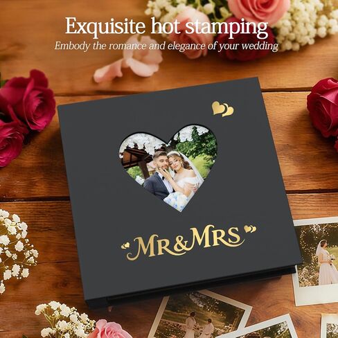 Barsone Linen Wedding Photo Album 4x6 with 400 Pockets(Large Capacity Customizable Memory Book, Custom Engraved Cover, Bridal Photo Album for Engagement, Gifts & Memory Keepsake) in Kuwait