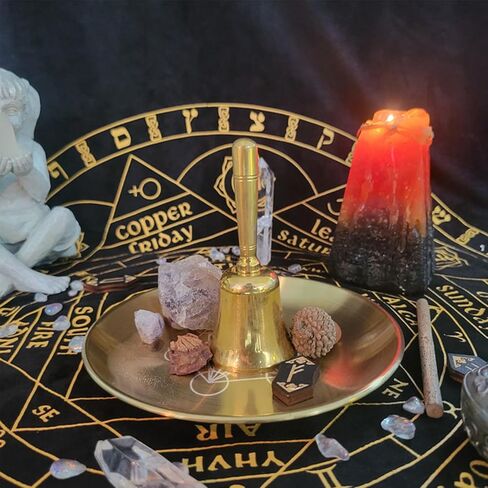 Stainless Steel Bowls Candle Holder, Astrology Tarot Plate Ritual Burning Candle Holder with Altar Card, Metatron in Saudi Arabia