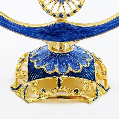 حامل شموع فني من شركة Dreidel مطلي يدويًا بدقة بمينا هانوكا همسة مينورا يناسب جميع شموع شانوكا القياسية - يبلغ ارتفاع مينورا 20.32 سم in Kuwait