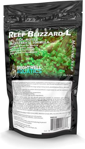 Brightwell Aquatics Reef Blizzard L - Powder Planktonic Food Blend to Feed Large Stony Corals & Planktivorous Fish in Saudi Arabia