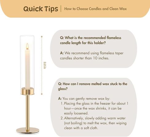 Gold Hurricane Candle Holders Set of 6, Tall Metal & Windproof Glass Taper Candle Holders, Outdoor/Indoor Table Centerpieces for Weddings, Christmas, Parties, Fireplace Decor in Saudi Arabia