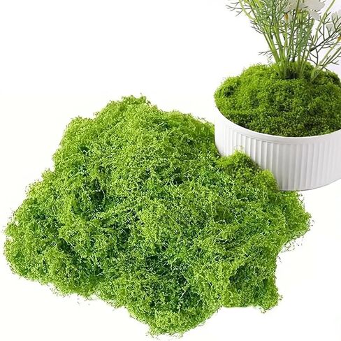 Realistic Fake Green Moss - No-Maintenance & Durable Artificial Moss | for DIY Crafts/Garden Landscaping/Wedding Centerpieces/Aquarium Models/Home Decor, Indoor & Outdoor Use in Saudi Arabia