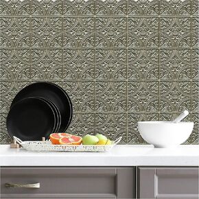 RoomMates TIL4873FLT StickTiles Copper Tin Peel and Stick Tile Backsplash in Saudi Arabia