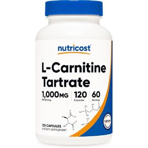 Nutricost L-Carnitine Tartrate 1000 مجم، 240 كبسولة - 500 مجم لكل كبسولة، 120 وجبة in Kuwait