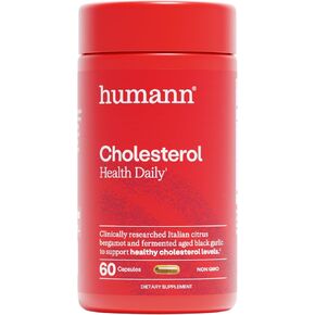 Humann Cholesterol Health Daily، مكمل دعم الكوليسترول والدهون، البرغموت الحمضي والثوم الأسود المعتق، 60 كبسولة in Kuwait