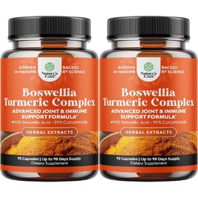 كبسولات مستخلص البوزويليا مع الكركم - مكمل متقدم لدعم صحة المفاصل والمناعة - كبسولات مستخلص الكركم والبوسويليا سيراتا 500 مجم للتخلص من سموم الجسم والمفاصل الصحية - 90 قطعة in Kuwait